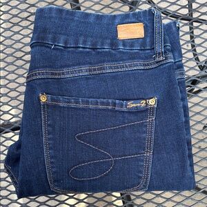 Seven7 Women's Tummyless Dark Indigo Jeans Size 12